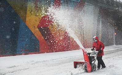 Snowstorm : New York : New York Photos : Richard Moore : Photographer